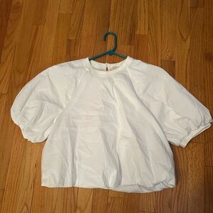 Maeve White Puff Sleeve Blouse